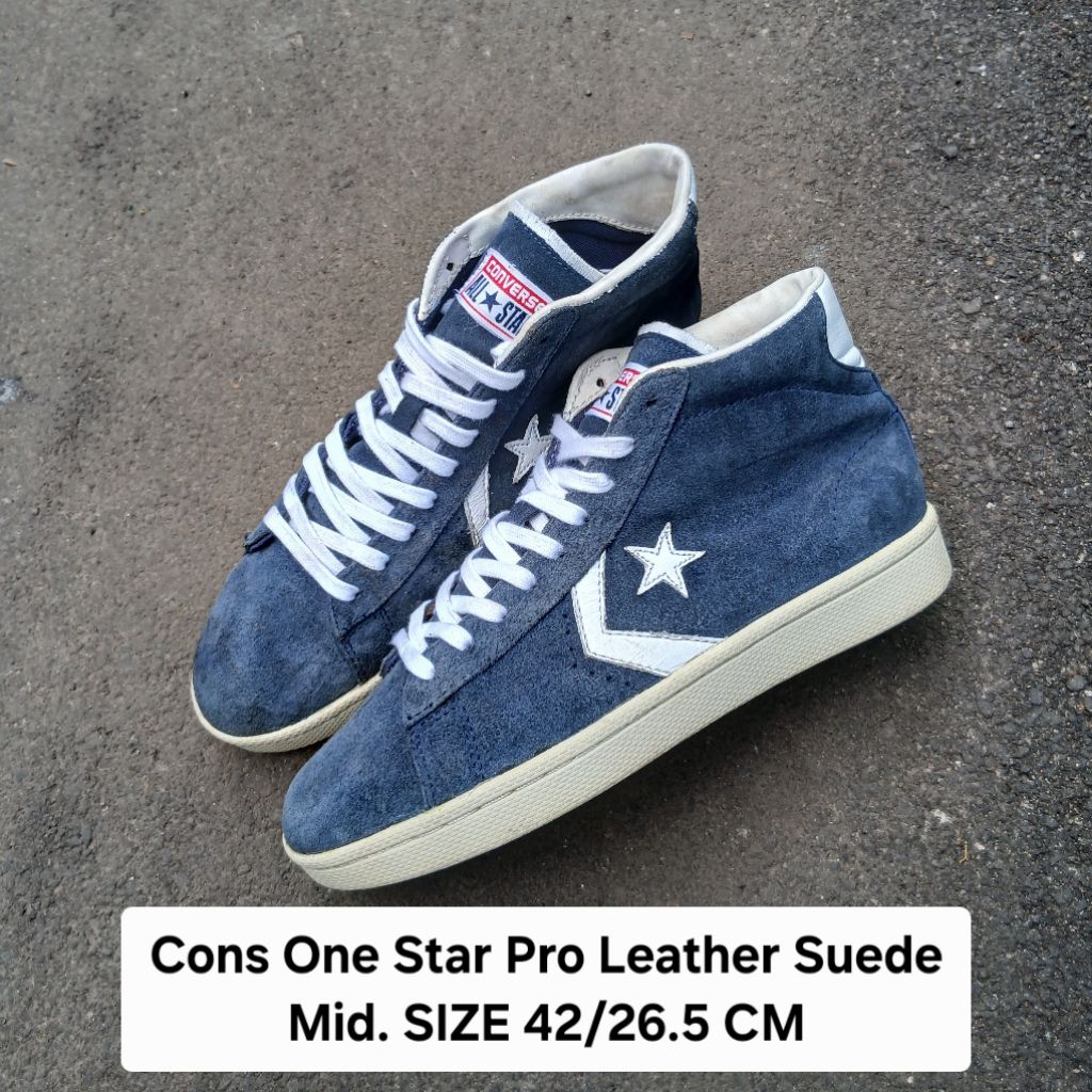 Sepatu One Star Pro Leather Suede Mid