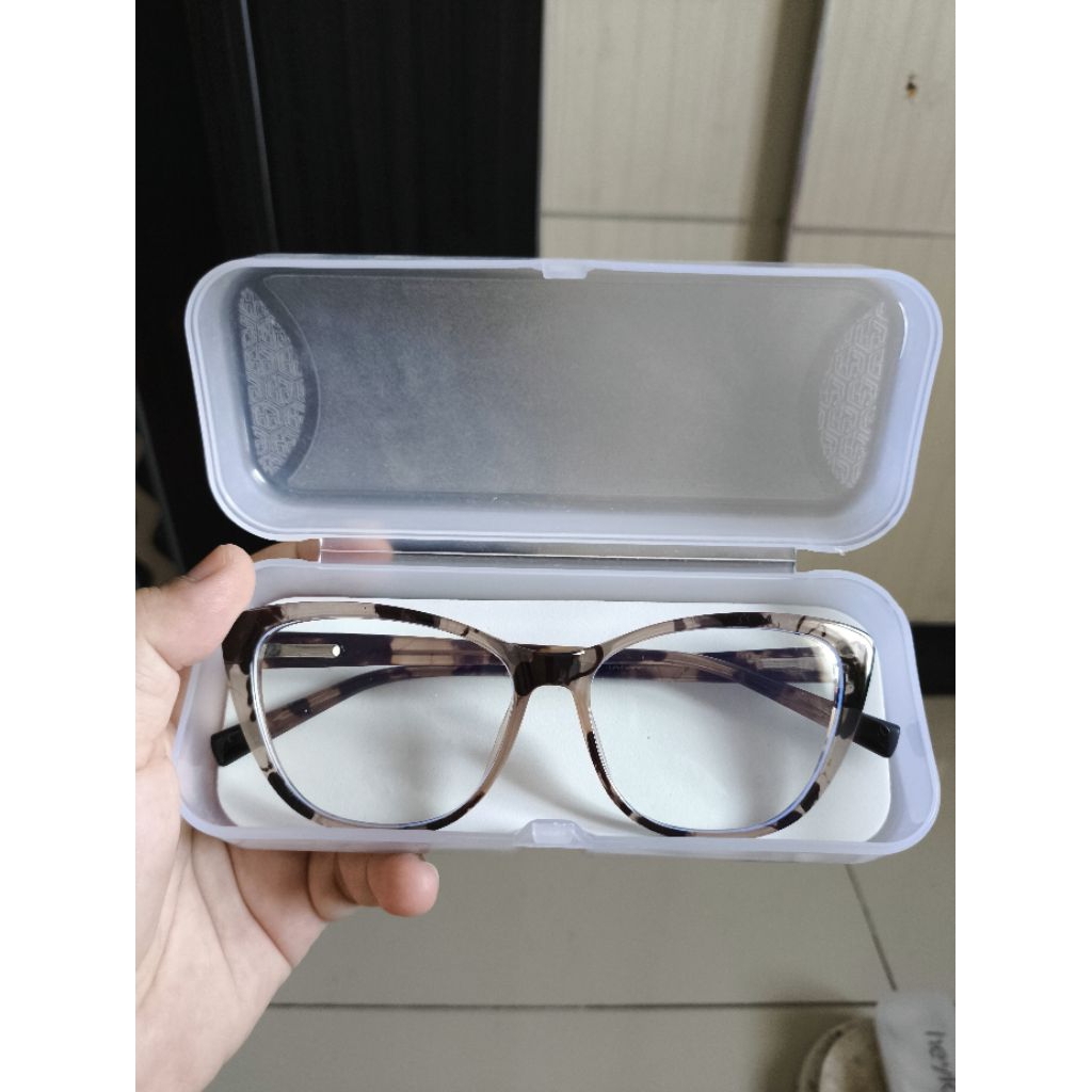 Frame Kacamata Cat Eye Leopard