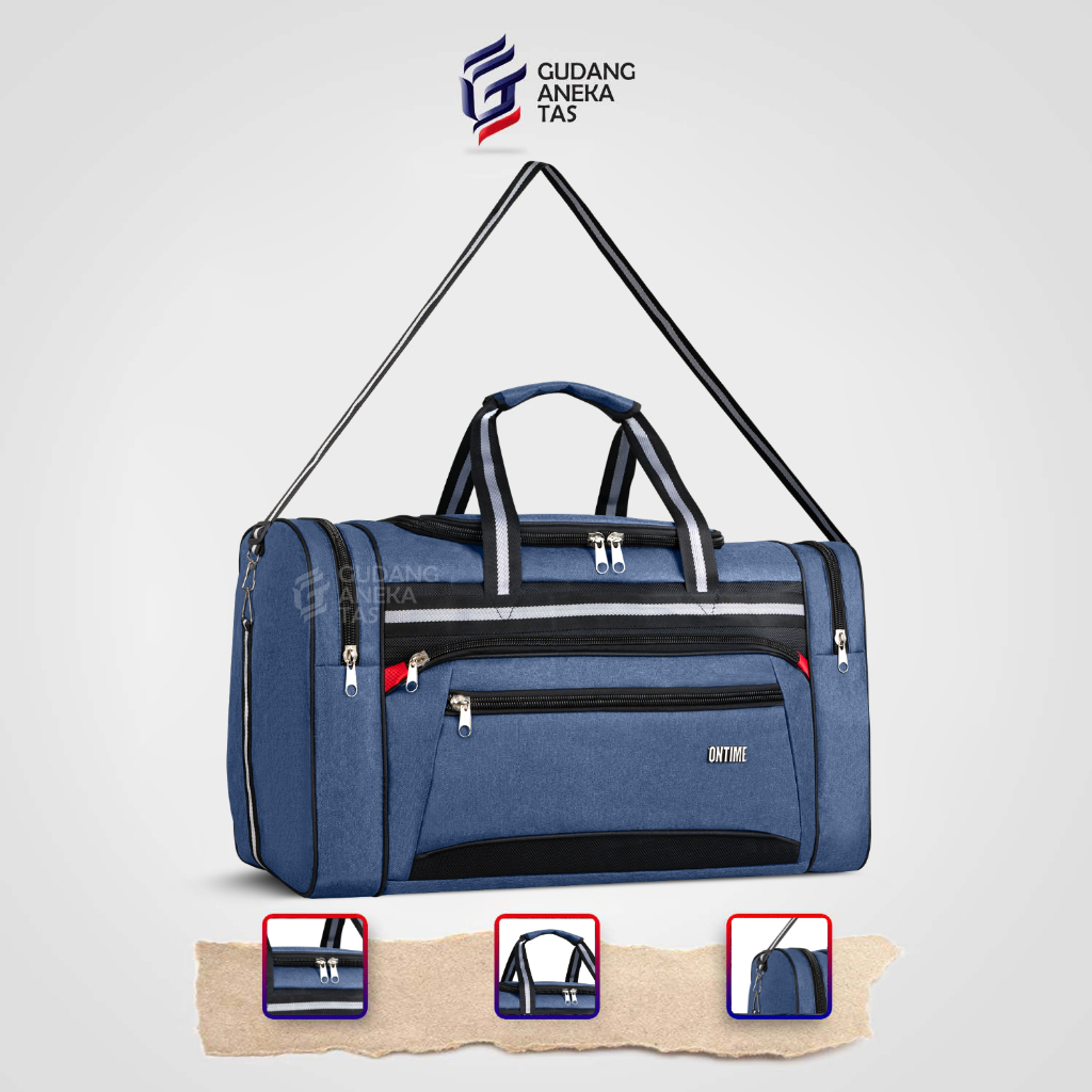 Tas Duffle Travel 60L Jumbo 4in1 – Bisa Ransel, Jinjing & Selempang | Tas Pakaian Besar untuk Mudik