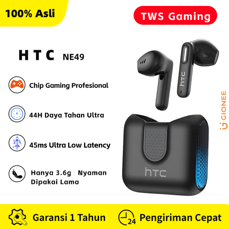 HTC NE49 TWS Gaming Earphone Bluetooth AI Translator Earbuds with Mic Music HD Call Earbuds Waterpro