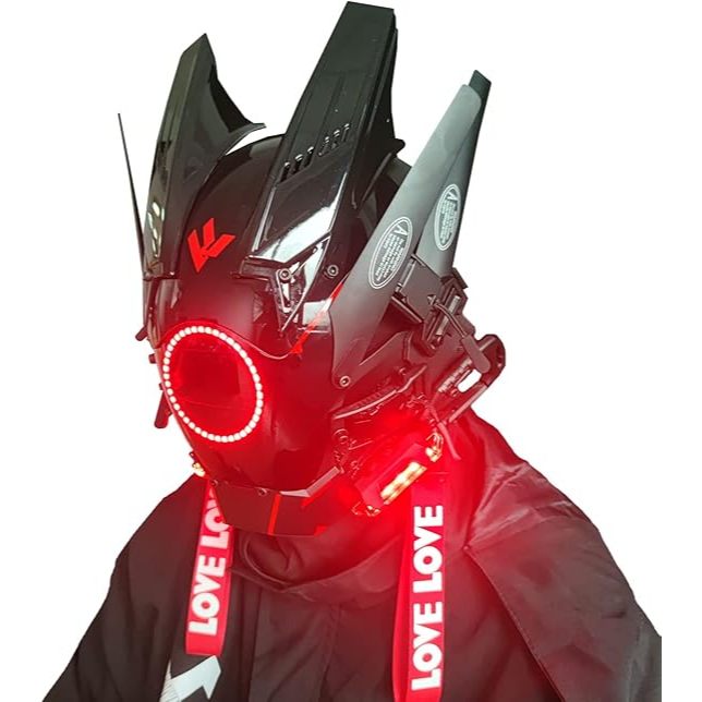 Punk Mask Helmet Cosplay for Men, Futuristic Punk Techwear