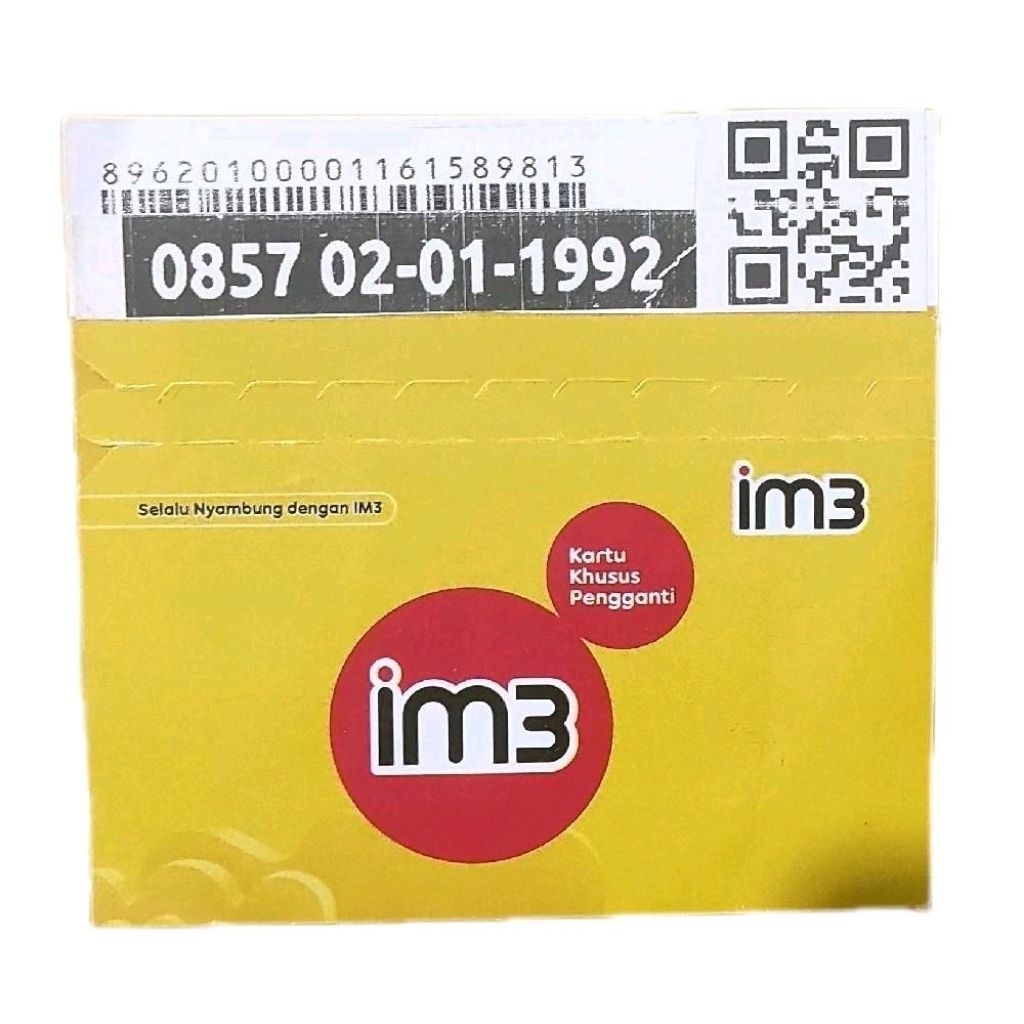 02-01-1992 Kartu Perdana Indosat IM3 Seri Tahun Lahir Tanggal 2 Bulan Januari 92 Couple