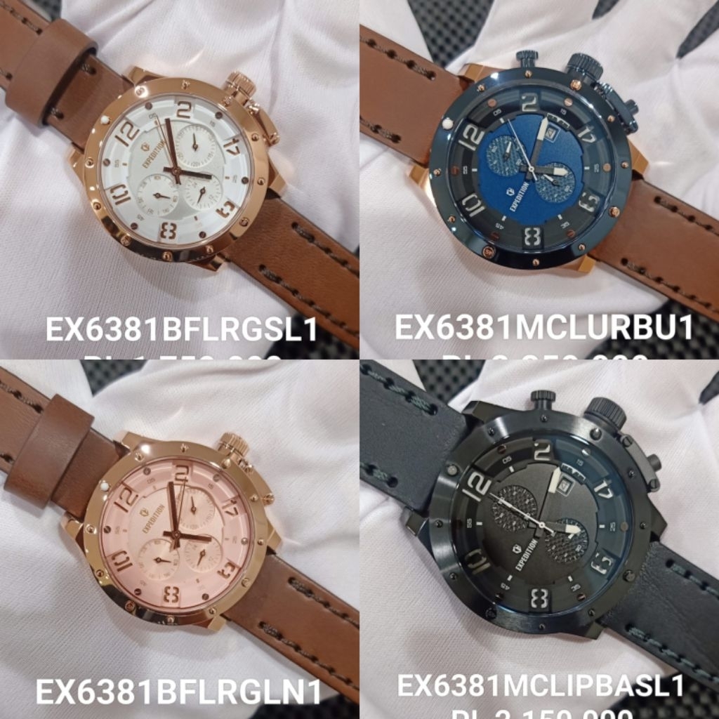 jam tangan cowok expedition 6381 bf Leather / expedition e 6381 mc