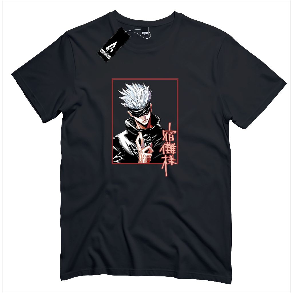 Gojo Jujutsu kaisen kaos anime kaos manga kaos wibu kaos cootn combed javanei cloth