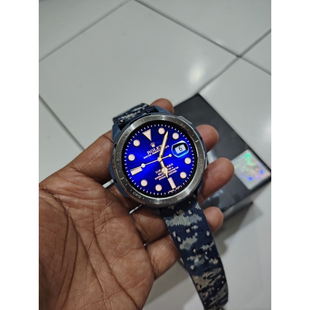 Honor watch gs pro gray blue nylon strap