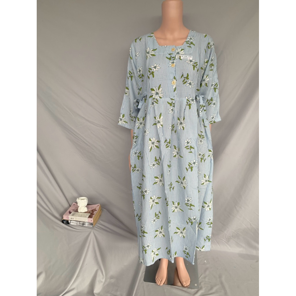 Daster Chibi Lengan 7/8 | Daster HAP Lengan 7/8 | Daster Panjang | Daster Kekinian | Daster Busui Fr