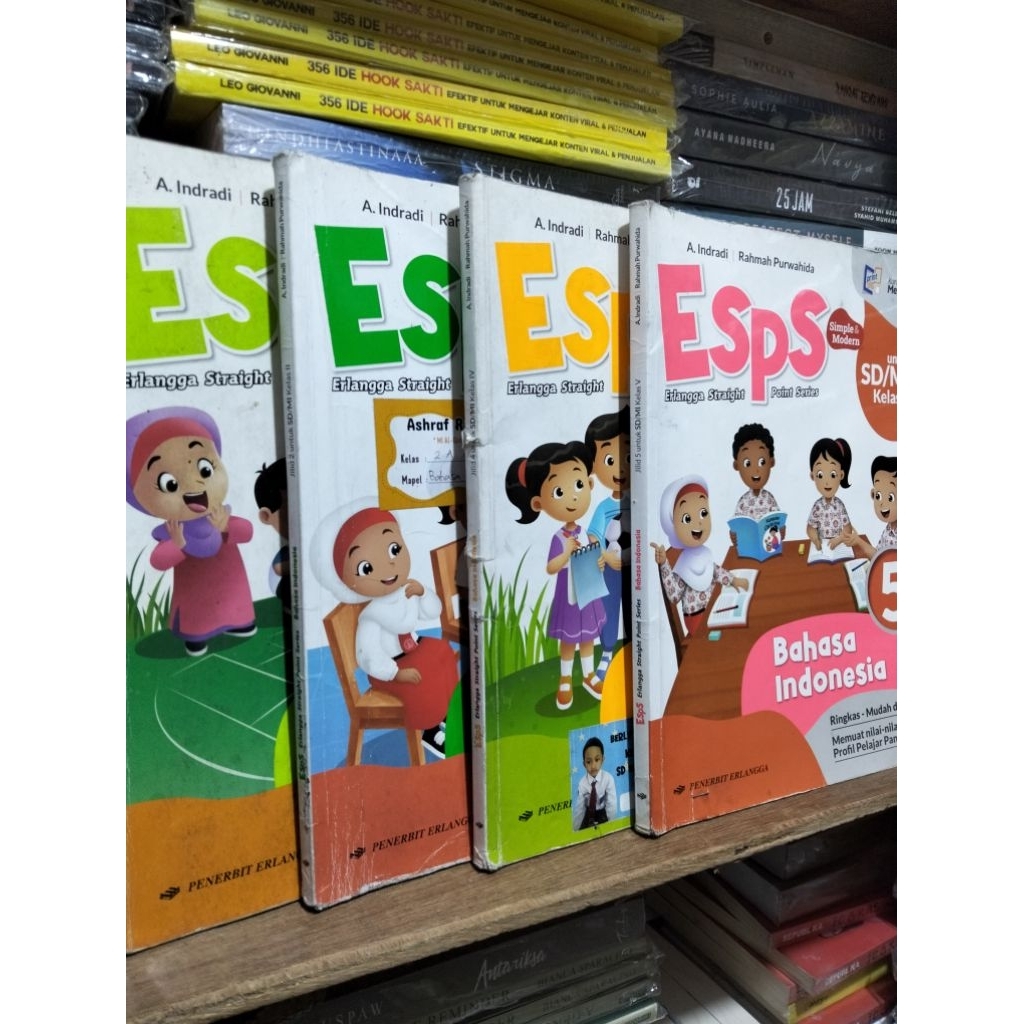 Buku ESPS Bahasa Indonesia 1,2,3,4,5,6 SD/MI Kelas I,II,III,IV,V,VI Kurikulum Merdeka Erlangga