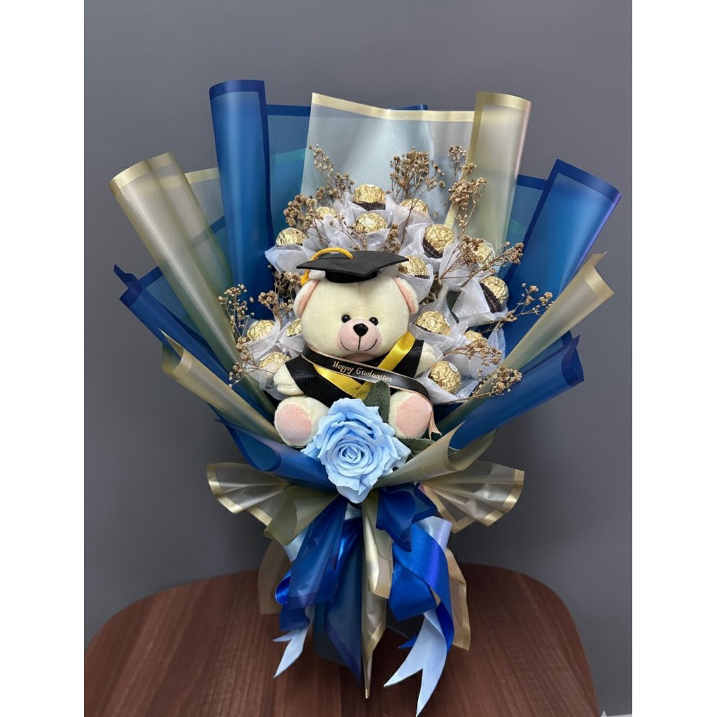 Bouquet Bunga Wisuda Artificial Boneka Beruang Bouquet Wisuda Uang untuk Graduation