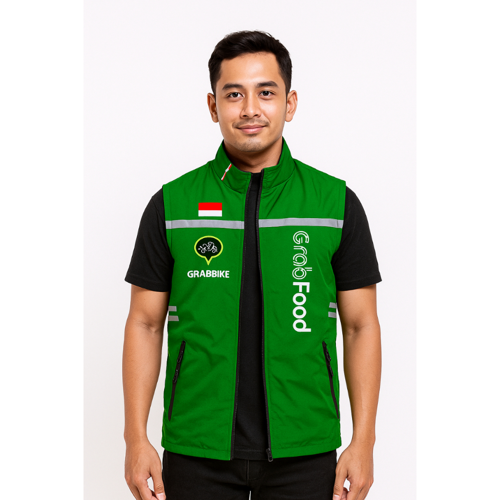 Terjamin  Rompi Hiking Scotlight Pria Grab Terbaru Premium Grabbike GrabFood Terbaru 2025 Ready Ukur