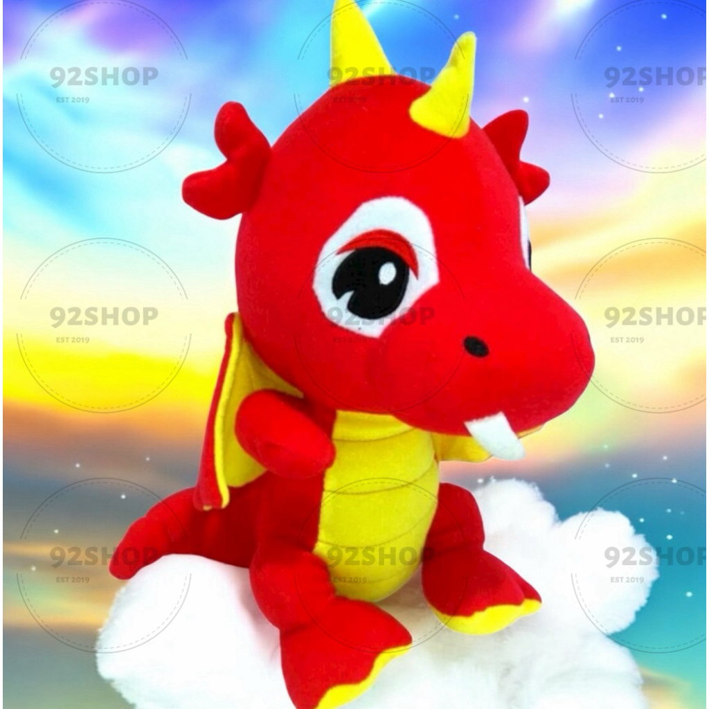 Boneka naga jumbo original Bananas red dragon | boneka dragon jumbo big dragon stuffed animal plush 