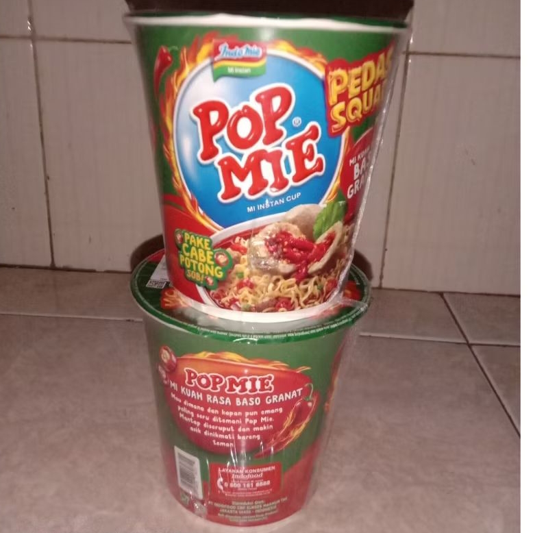Pop Mie Baso Granat 75gr, Pop Mie Kari Lava 75gr