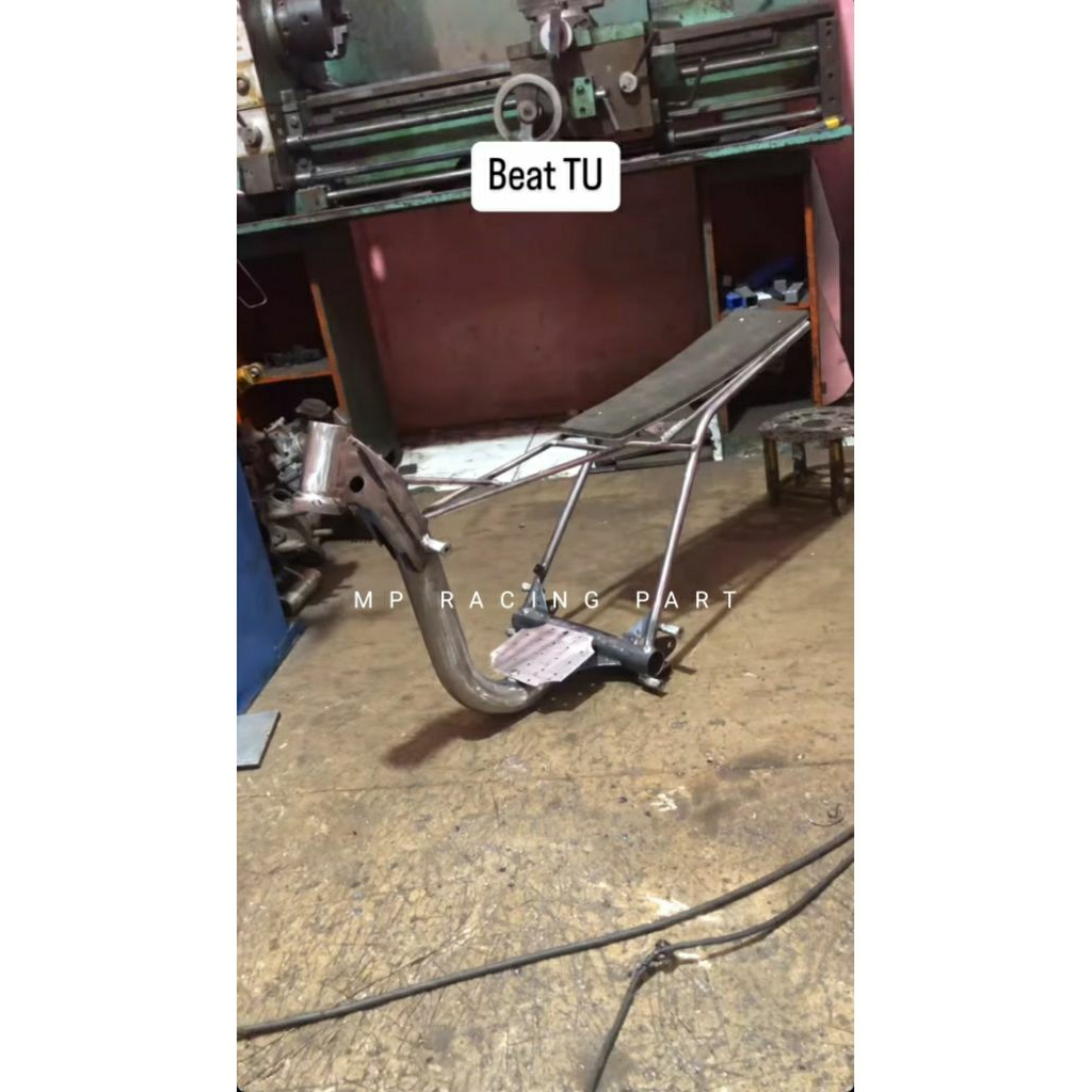 frame kerangka sasis batangan rangka drag beat TU 201m bobot 4,5kg