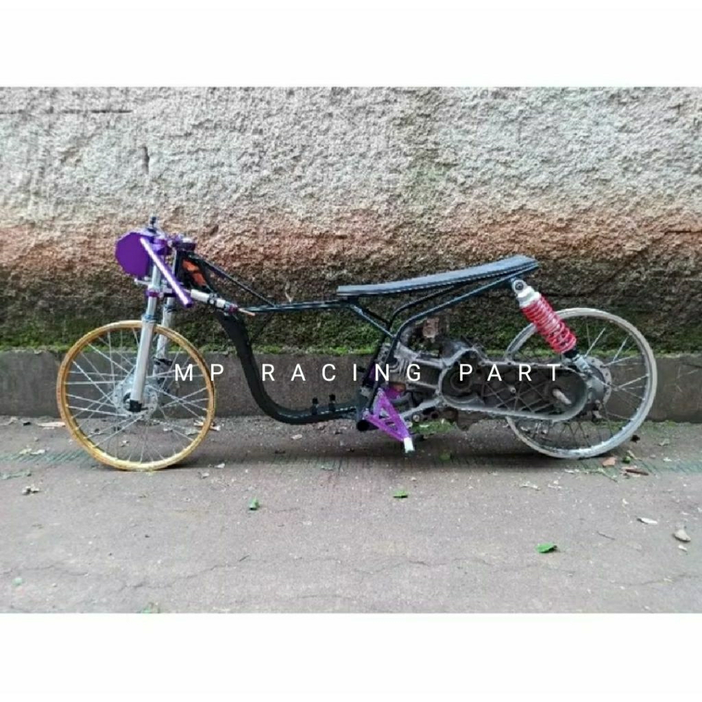 frame rangka batangan sasis Nouvo Nuvo pnp mesin drag beat karbu fi injeksi scopy karbu TU 155cc
