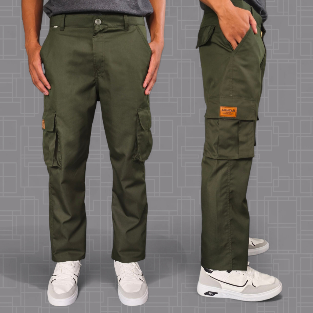 Celana Cargo Panjang | Celana Panjang Pria Bahan Katun Japan Drill