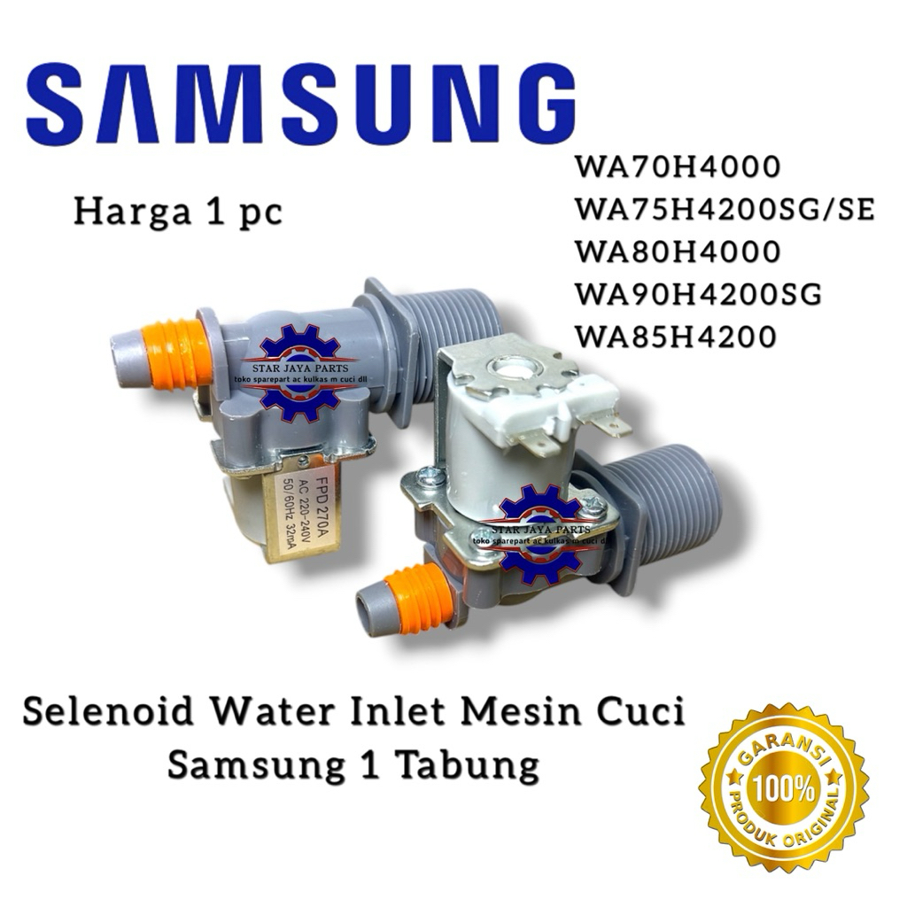 Selenoid Samsung WA70H4000 WA75H4200SG/SE WA80H4000 WA90H4200SG WA85H4200 Mesin Cuci 1Tabung Samsung