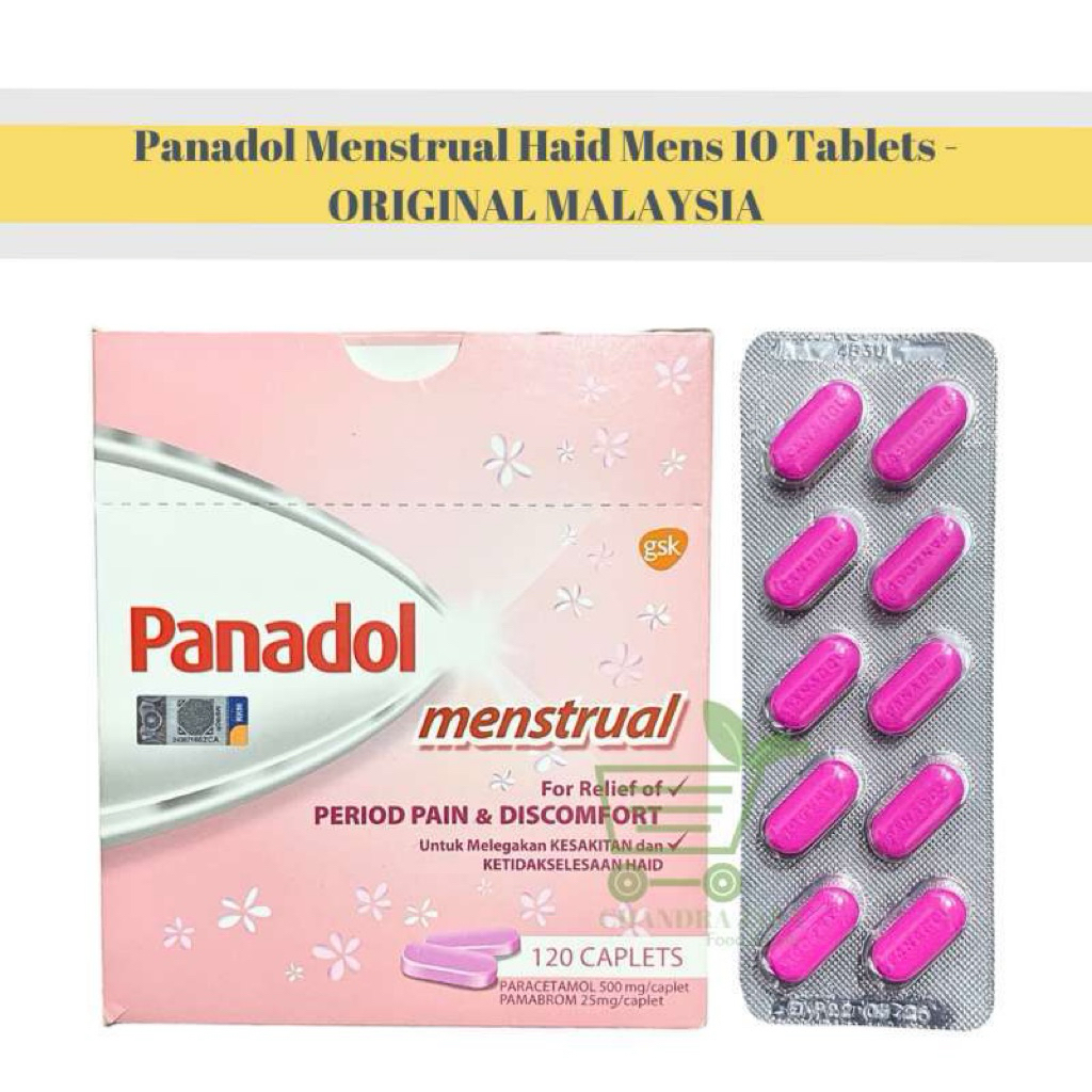 Panadol Pink Menstrual Pereda Nyeri Haid ori Malaysia