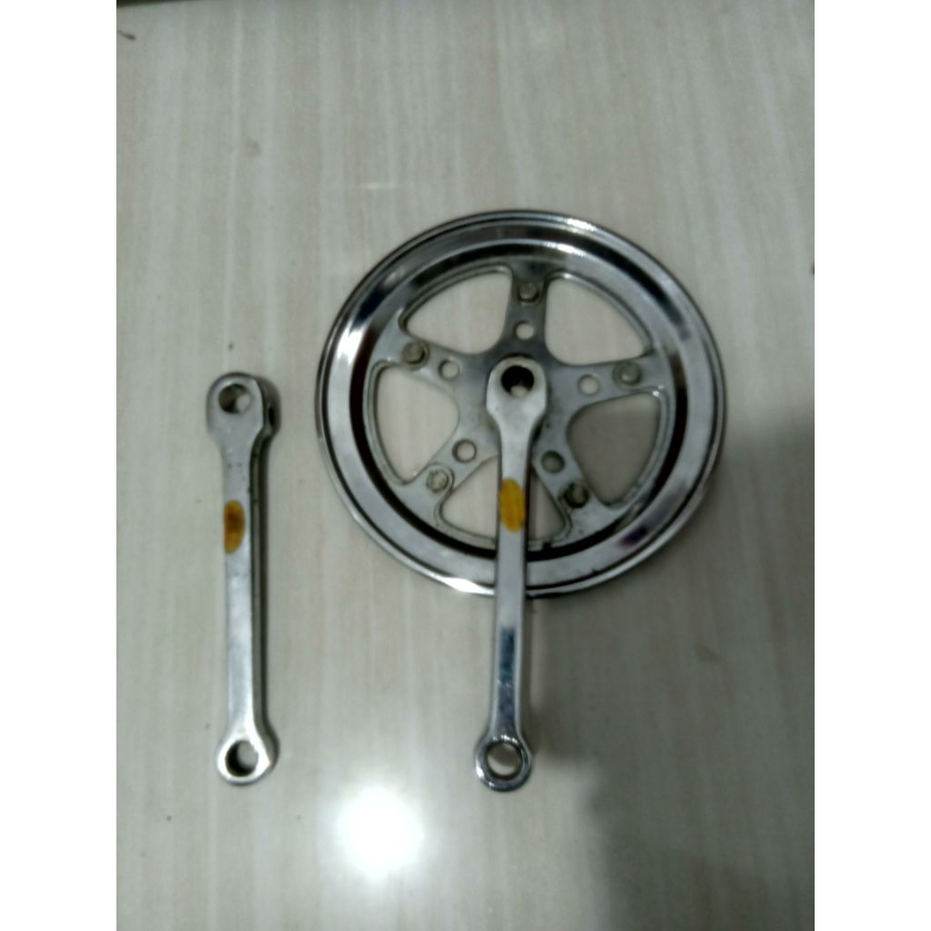 crank gear gir crenk depan sepeda onthel balap jadul retro vintage mini minion bmx pantek as bulat g