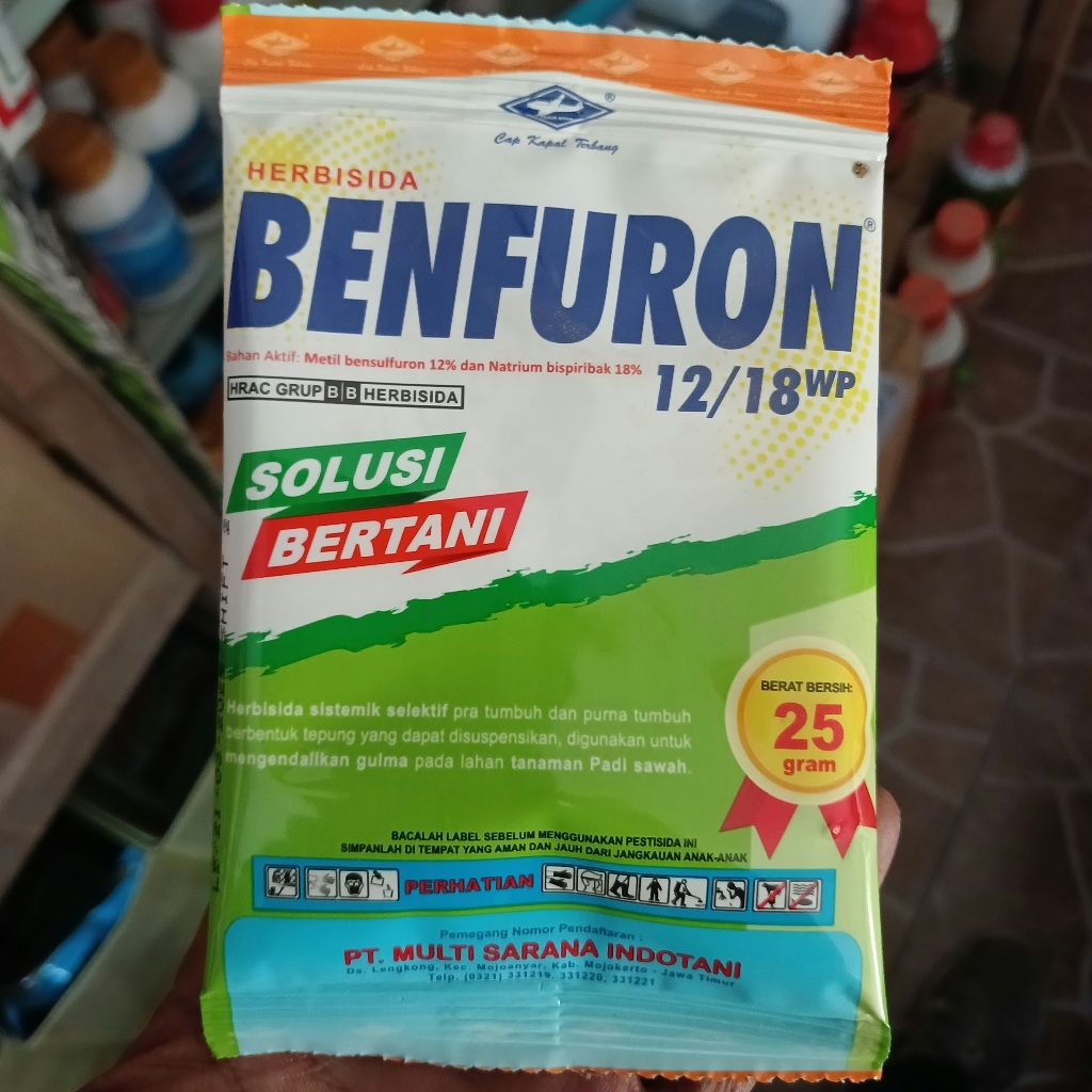 Herbisida Padi Selektif BENFURON Obat Rumput Padi Pembasmi Gulma Daun Lebar Teki