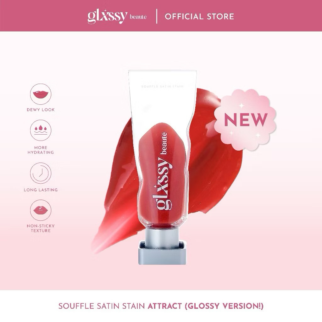 Glxssy Beaute Souffle Satin Stain Attract - Lip Tint