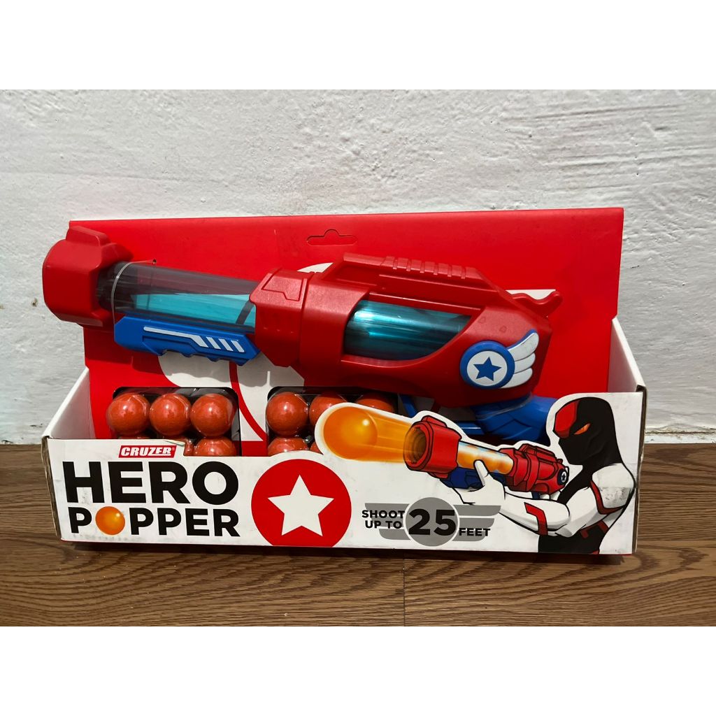 CRUZER SET HERO POPPER / MAINAN TEMBAHAKAN CRUZER SET HERO POPPER 12 PCS BOLA SOFT
