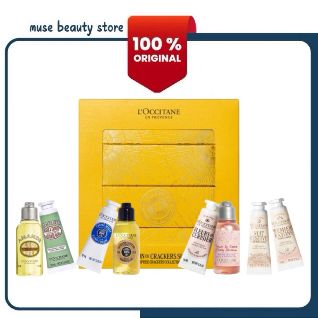 [ LOCCITANE ] HOLIDAY MINI CRACKERS LIMITED EDITION EXCLUSIVE SET PROMO PAKET TRAVEL SIZE TRIAL KIT 