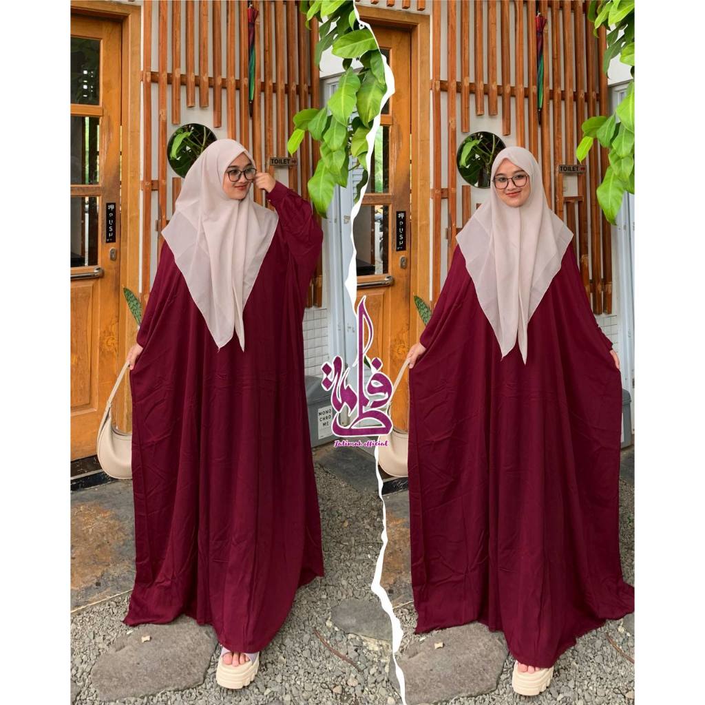 Gamis Twill Original Kaftan Polos Kaftan Gamis Twill Rayon Busui Lengan Panjang Kekinian
