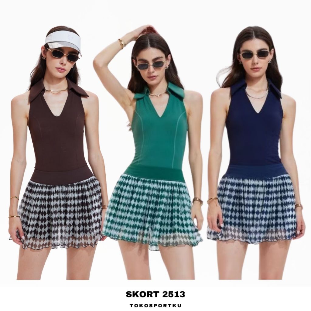 Tokosportku - Skort Tennis Padel Pickleball Rok Celana Olahraga Tennis Padel (RS-2513)