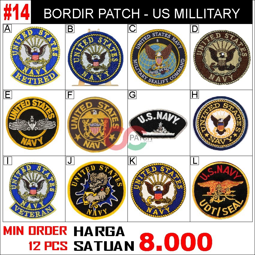 #14 PATCH BORDIR US ARMY MILLITARY INSIGNIA USAF NAVY RETIRED WW2 RANK VETERAN AIR/SPECIAL FORCE