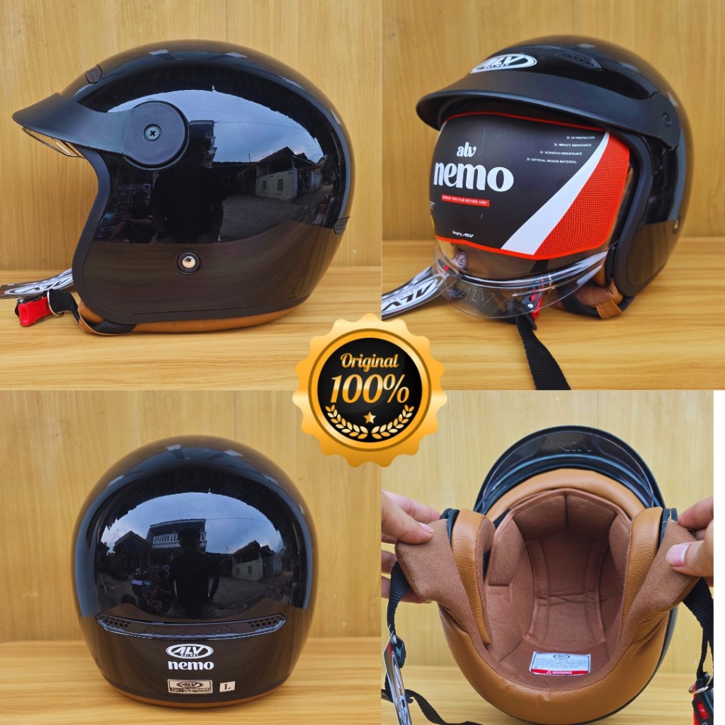 HELM ALV NEMO MAGNUM ORIGINAL HELM BOGO HELM RETRO PRIA WANITA TERBARU