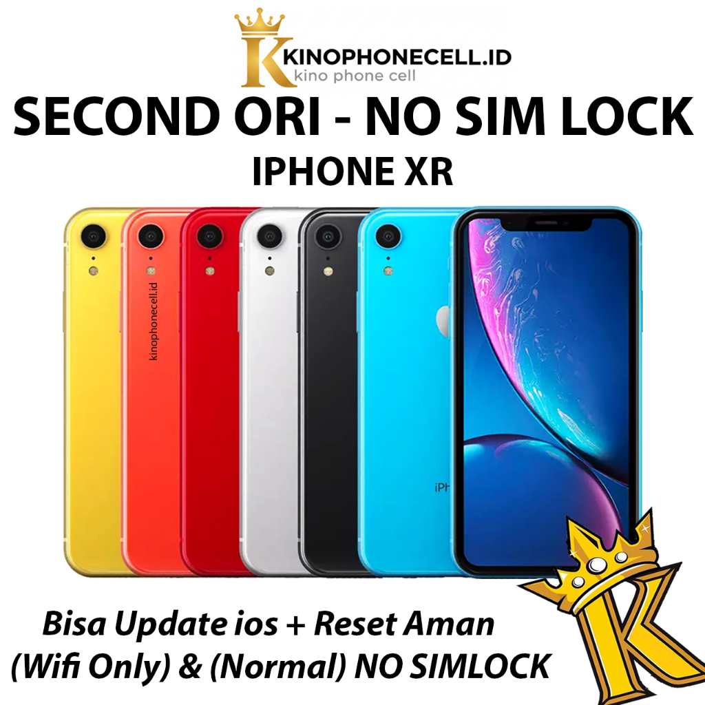 IPHONE XR 64GB 128GB 256GB Second Inter Normal kino phone call Fullset Mulus