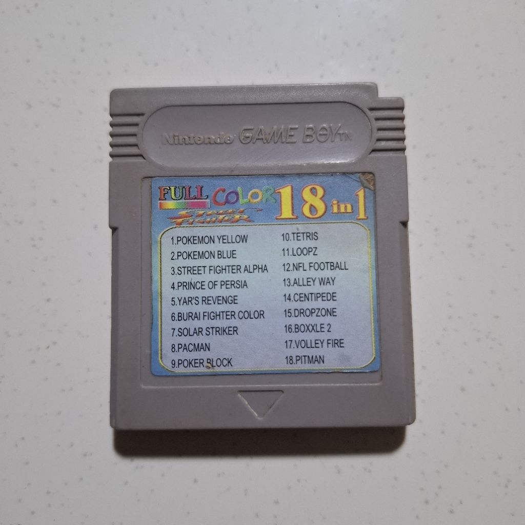 Kaset Gameboy GBC DMG Multi 18 In 1 Second