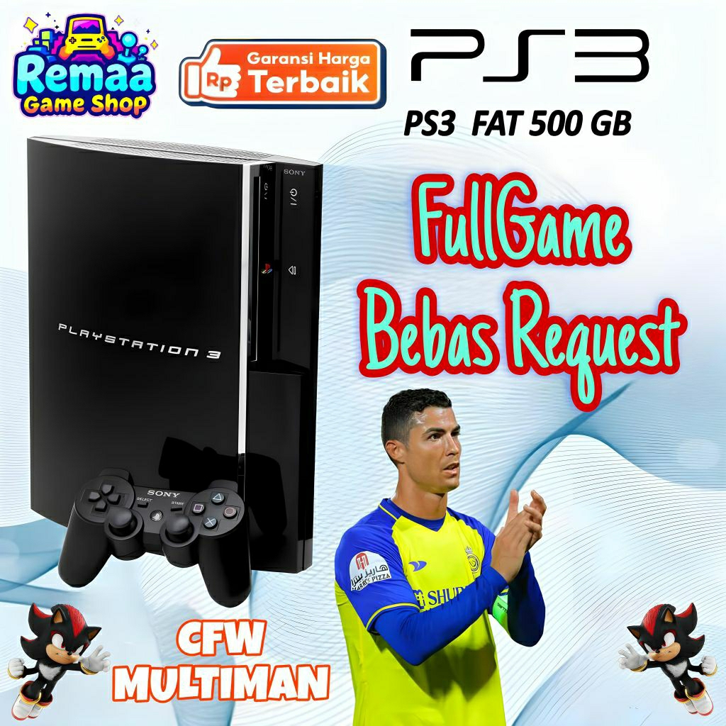 Sony Ps3 Fat Playstation 3 500 giga Fullgame Bergaransi