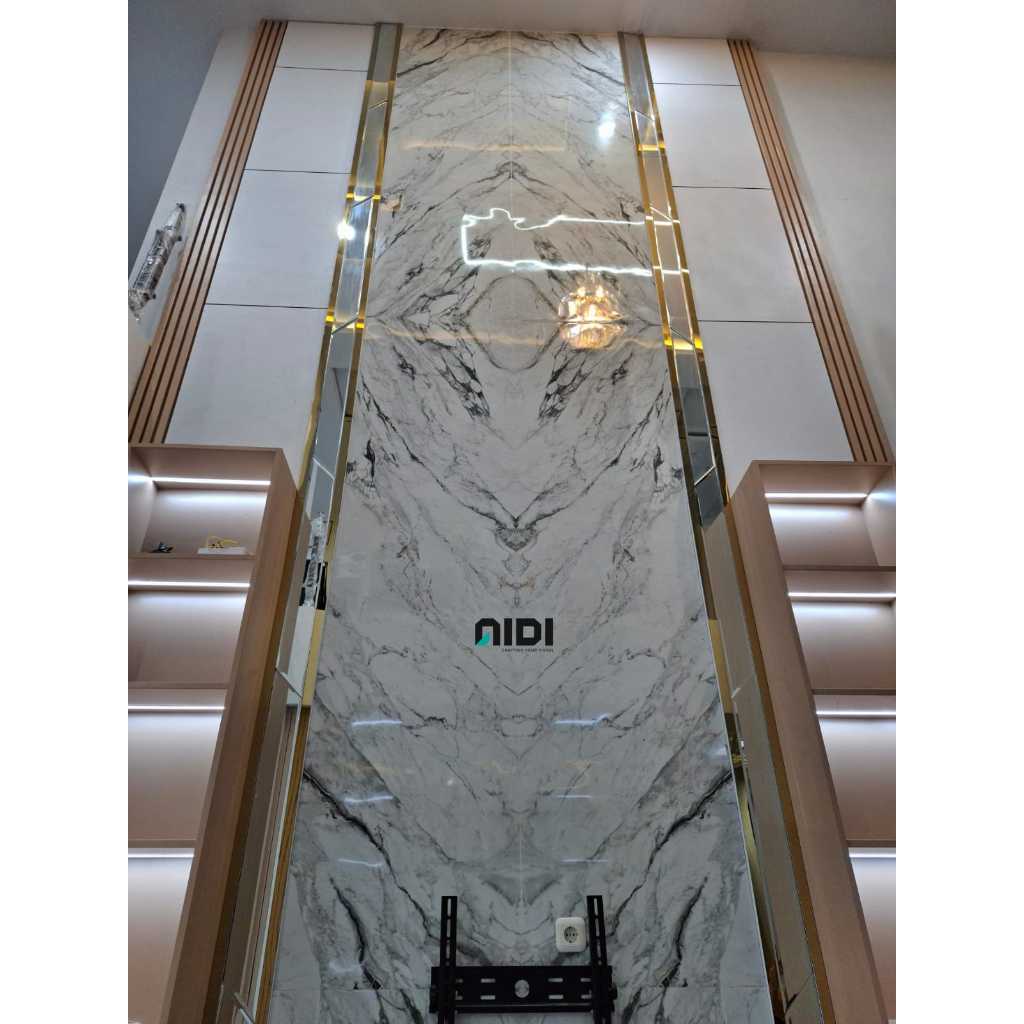 AIDI HPL BOOKMATCH GLOSSY MARBLE PREMIUM AH FSY 24A24A G BOOKMATCH HPL BOOKMATCH GLOSSY MARMER 122 x