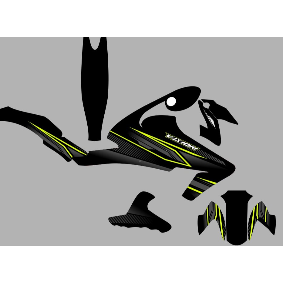 Decal vixion R Biru Merah Abu abu Kombinasi Decal new vixion Decal vixion new D-D4-054 D-D4-051 D-D4