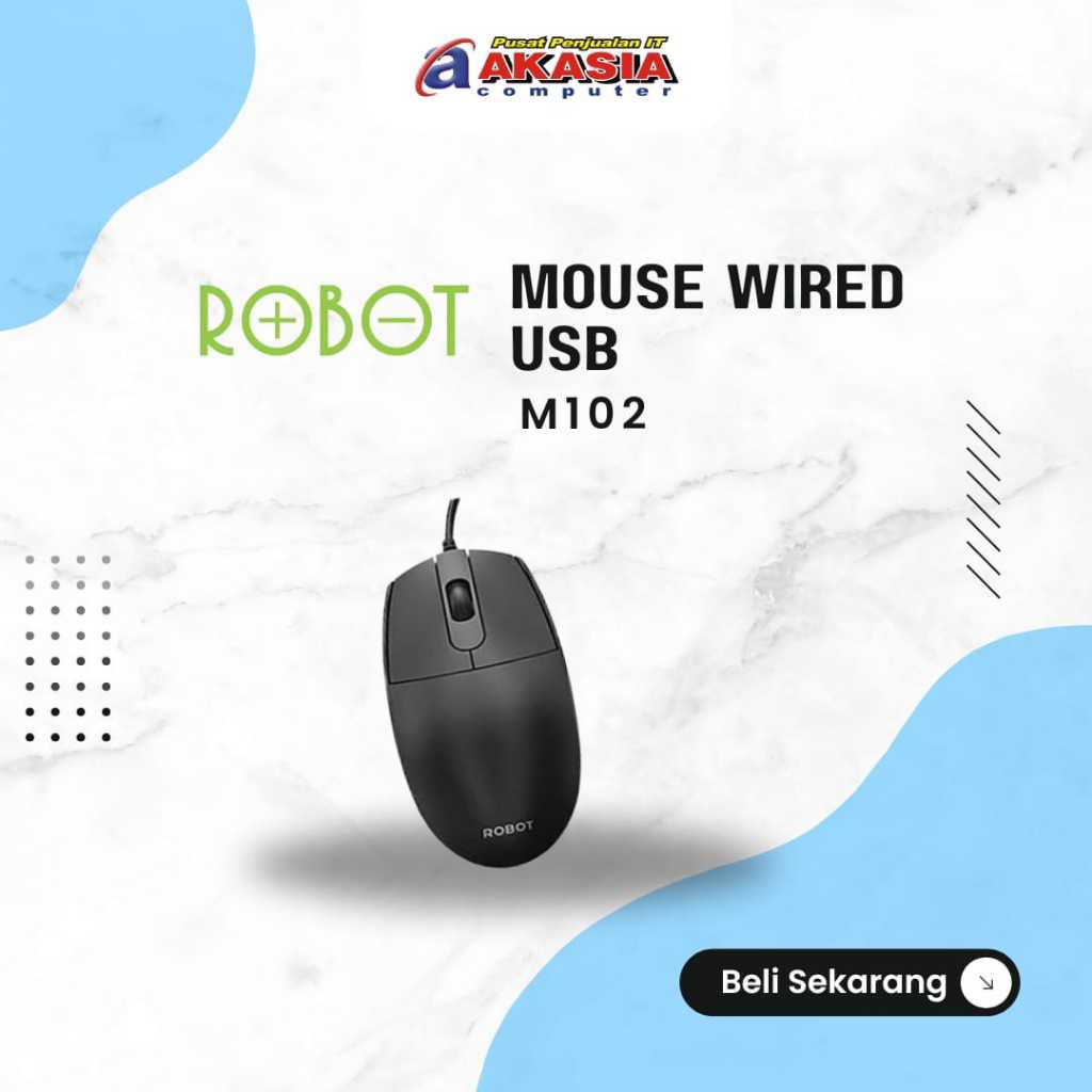 ROBOT Mouse Wireless USB M102 Black