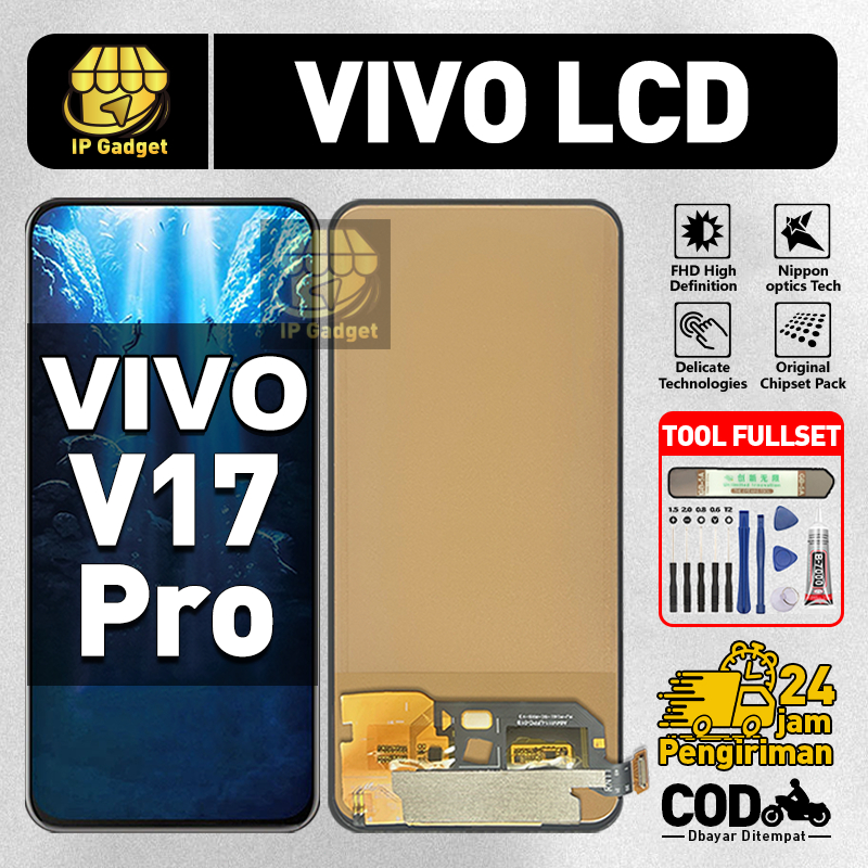 ORI FOR LCD VIVO V17 PRO Fullset Original LCD HP VIVO V17 PRO Asli Touchscreen Layar Sentuh HP COD