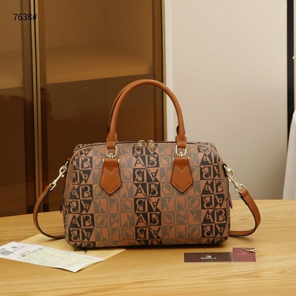 Bonia 7638 Monogram Speedy Bag With SlingBag