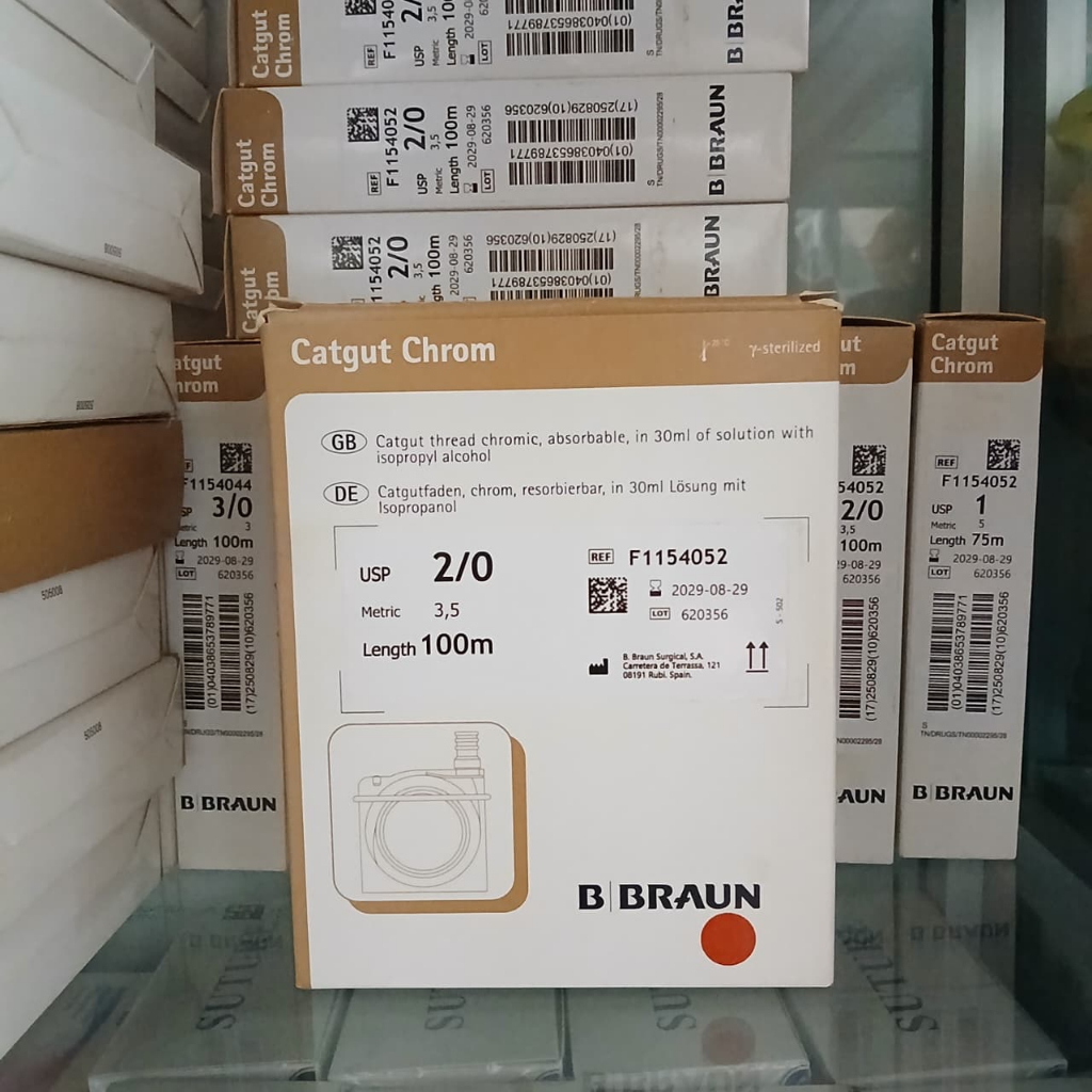 Benang Catgut Roll Chromic 2/0 B braun 100m