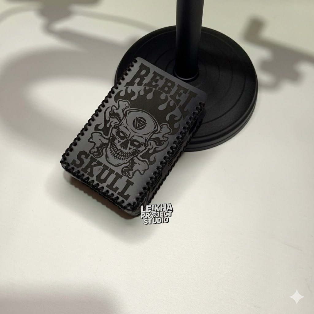 Sleeve Case R 234 Hitam Rebel Skull Case SoftCase Remote Kulit Premium Anti Gores