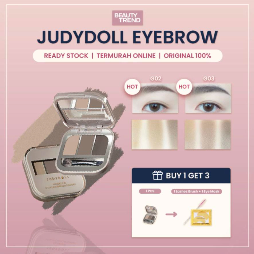 [READY ORI] JudyDoll Eyebrow Powder JudyDoll 3 Shade Eyebrow Powder JudyDoll Browcara