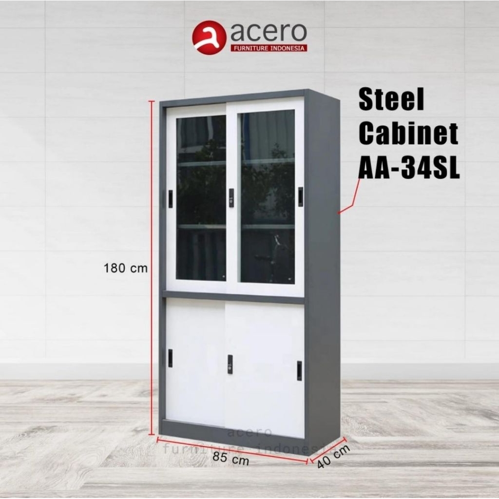 ACERO LEMARI ARSIP PINTU KOMBINASI AA-340SL