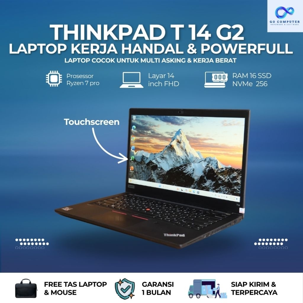 Lenovo ThinkPad T14 GEN2 Ryzen 7 PRO RAM 16GB SSD 256GB