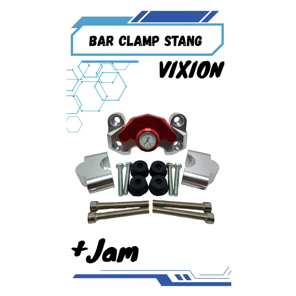 Tutup Raiser Stang | Bar Clamp Cover Raiser Peninggi Stang plus Jam NITEX Vixion Scorpio Rx King Bys