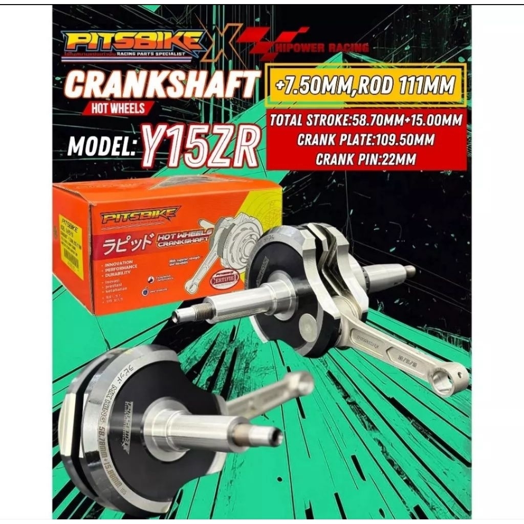 Crankshaft kruk as bandul stroke up 74mm jupiter mx new,mx king,vixion pitsbike x hi power racing ta