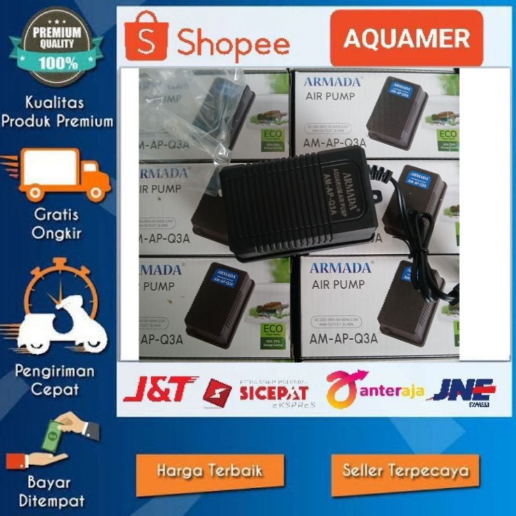 Mesin gelembung armada am ap q3a aerator 1 lubang mesin gelembung oksigen ikan akuarium