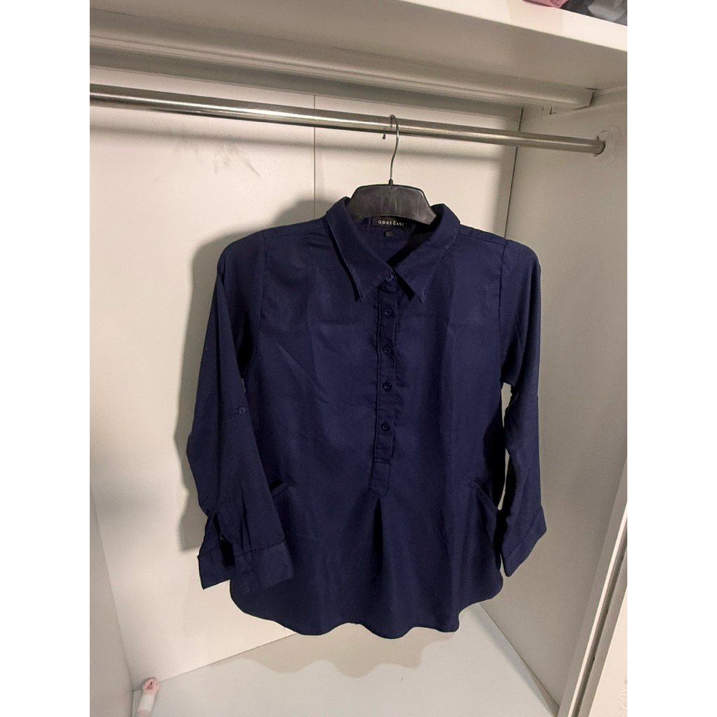 GONEGANI KEMEJA TUNIK BIRU NAVY DONGKER