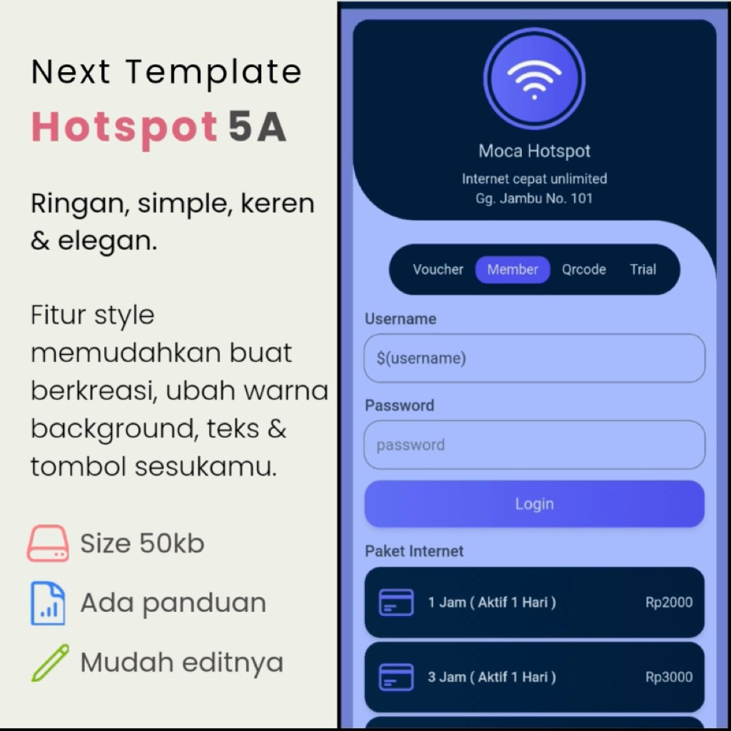 Template Login Hotspot Mikrotik 5