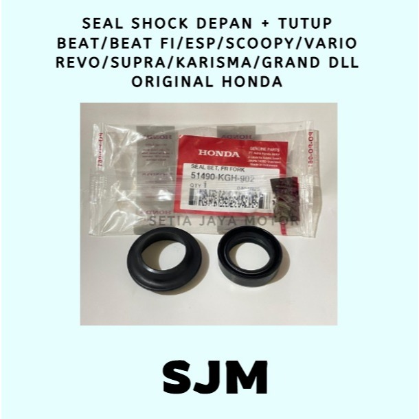SEAL SHOCK DEPAN + TUTUP BEAT /BEAT FI/ESP/SCOOPY/REVO/SUPRA/KARISMA DLL ORIGINAL HONDA