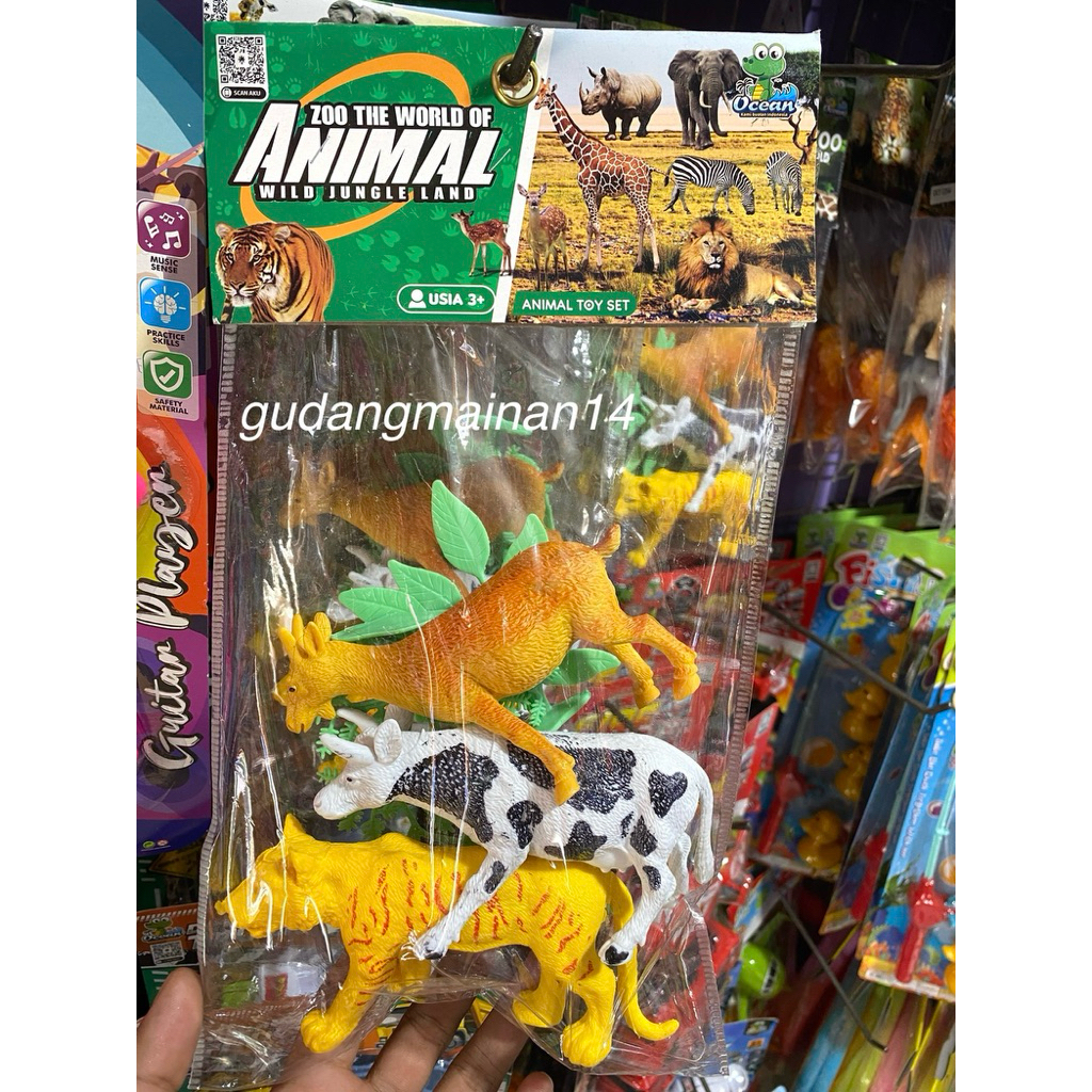 Mainan Edukasi Anak Animals Zoo Karet