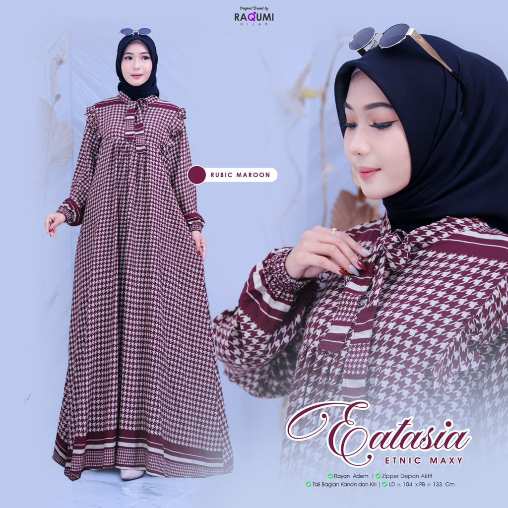 Eatasia Etnic Maxy Gamis Original Raqumi Hijab Eatasia Raqumi Rayon Adem Dress Maxy Eatasia Raqumi